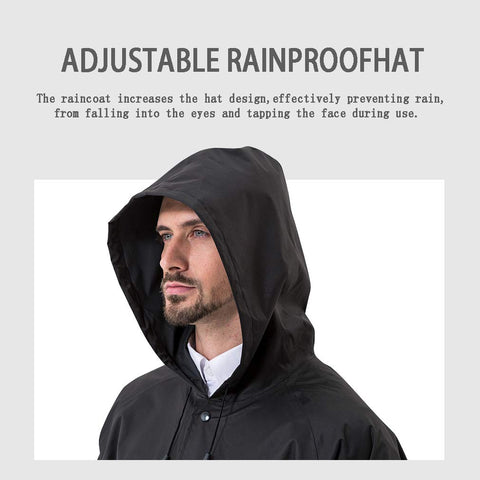 Pahajim Poncho Waterproof Adult Multifunctional with Reflective Lightweight Reusable Hiking Raincoat Jacket Portable Resistant Poncho Adult with Drawstring Hood and Sleeves for Outdoors