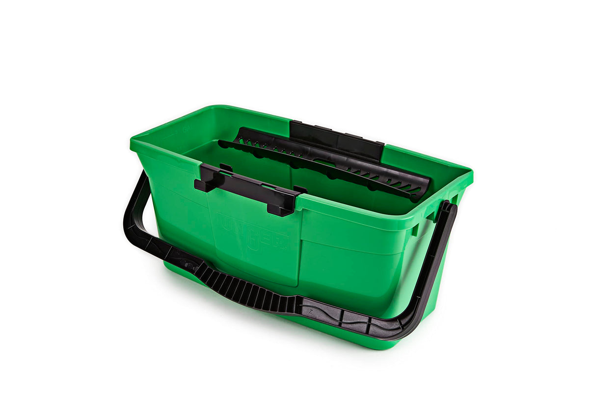 Unger QB12B Bucket 12 litres for Washers up to 35 cm Wide with Litre Scale Including Strainer as Shelf Rectangular Shape