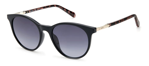 Fossil Women's Female Sunglass Style FOS 3122/G/S Oval, Black/Gray Shaded, 53mm, 19mm