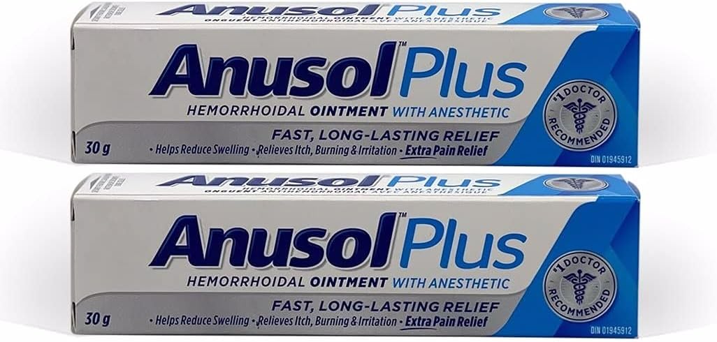 Anusol Plus Hemorrhoidal Ointment Treatment 30 g Tube. 2 Packs