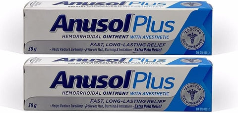 Anusol Plus Hemorrhoidal Ointment Treatment 30 g Tube. 2 Packs