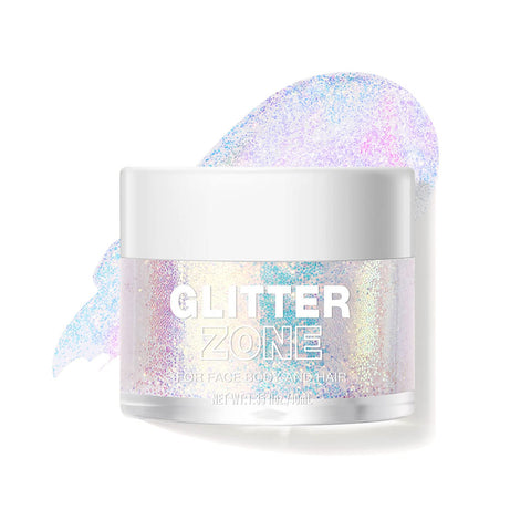 Holographic Body Glitter Gel, Shimmer Body Lotion, Color Changing Glitter Gel Under Light, Long Lasting Holographic Glitter for Face, Body, and Hair-1.35 oz (02#)