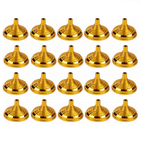 Poluka 24Pcs Gold Hand Held Flag Stand Base Table Flag Base Mini 1-Hole Flags Stand Base Desk Flag Holders Base Home Office Bar Restaurant Party Conferences Desktop Display Decoration