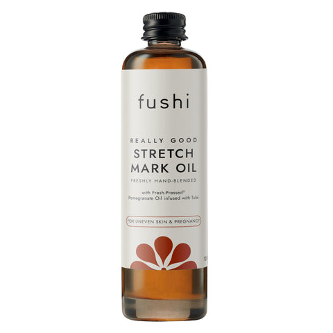 Fushi Really Good Stretch Mark Oil 100ml | Best for Stretch Marks, Scars, Dehydrated Skin & Uneven Skin Tone | Unfragranced Natural Formulation | Triple Strength Indian Tulsi |Ethical & Vegan