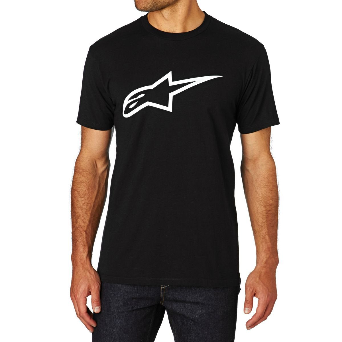 ALPINESTARS Men's Ageless Classic T-Shirt, Black/White, Large
