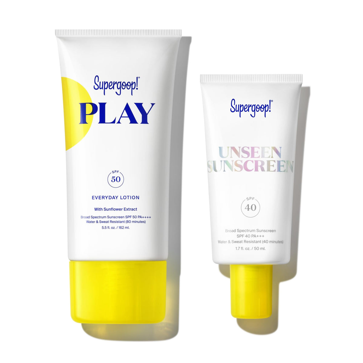 Supergoop! Most Loved Kit - Includes PLAY Everyday Lotion (5.5 oz) + Unseen Sunscreen (1.7 oz) - Broad Spectrum Sunscreen for Sensitive Skin - Clean Ingredients - Great for Active Days
