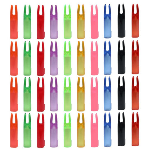 NA 60 Pcs Archery Arrow Nocks Replacement Accessory Arrow Tails 6mm Arrow Shaft Plastic Insert Tails for Hunting, Target Shooting