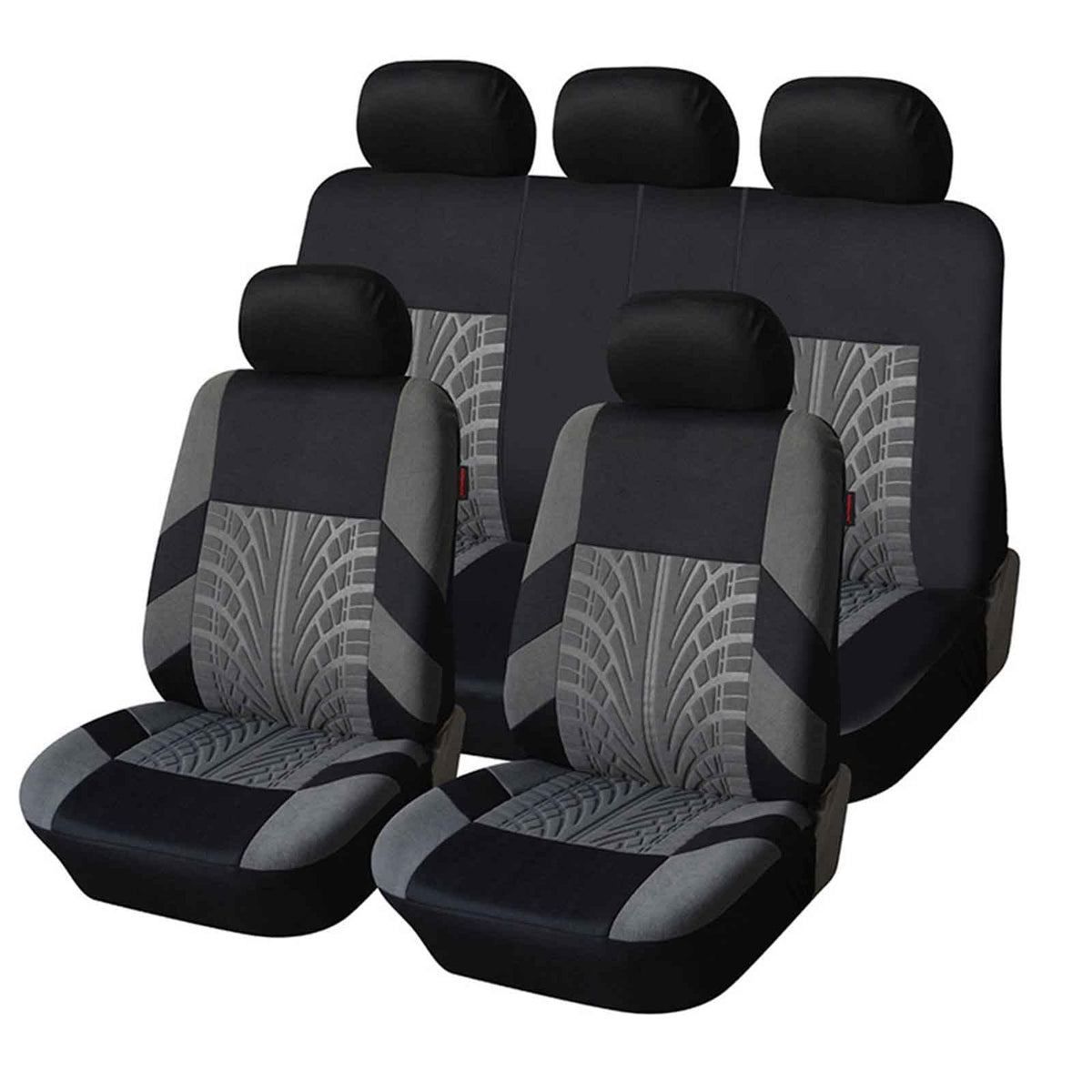 BUKISA Custom Car Seat Covers for Mitsubishi Pajero V93 2010 2011 2012 2013-2019,Durable Breathable Mesh Cloth Car Seat Protectors,Full Set Airbag Compatible Cushions Protector,Grey