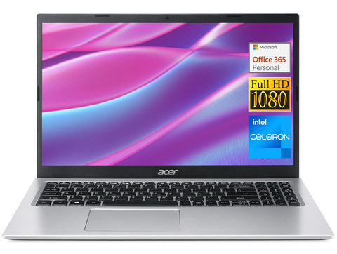 acer Newest Aspire 1 15.6" FHD Slim Laptop Computer, 16GB RAM, 64GB + 512GB NVMe SSD, Intel Dual-Core Processor, 1-Year Office 365, Numeric KYB, HDMI, Webcam, WiFi, Ethernet, Win 11,w/BWE Accessories
