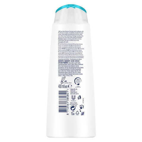 Dove Ultra Care Daily Moisture Shampoo 400ml and Conditioner 350ml | for Everday Use | 2 Pack