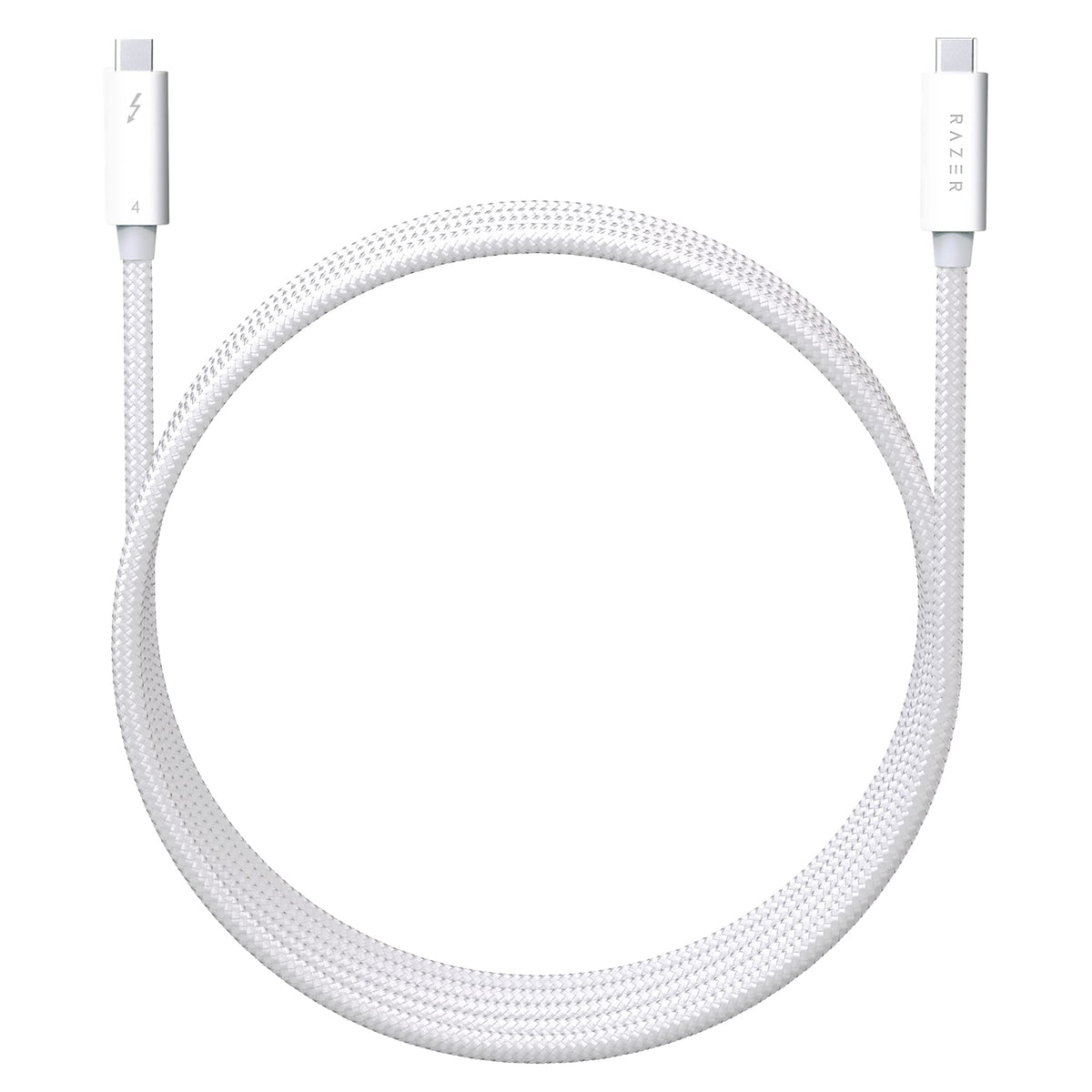 Razer Thunderbolt 4 Cable - Thunderbolt 4 Cable (Up to 40 Gigabits per second, up to 8K Resolutions, up to 100W Charging, Ultimate Compatibility) White | 2M