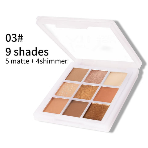 Boobeen 9 Colors Eyeshadow Palette, Rich Colors, Creamy, Blendable with Matte Shimmer Glitter Eye Shadow Powder for Eye Makeup