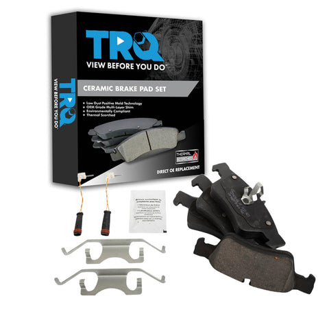 TRQ Front Ceramic Brake Pads Compatible with 2008-2017 Mercedes-Benz