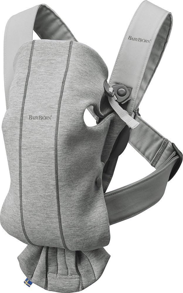 BabyBjÃ¶rn Baby Carrier Mini, 3D Jersey, Light grey
