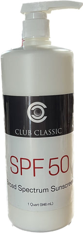 Club Classic Sunscreen (Quart, SPF 50)