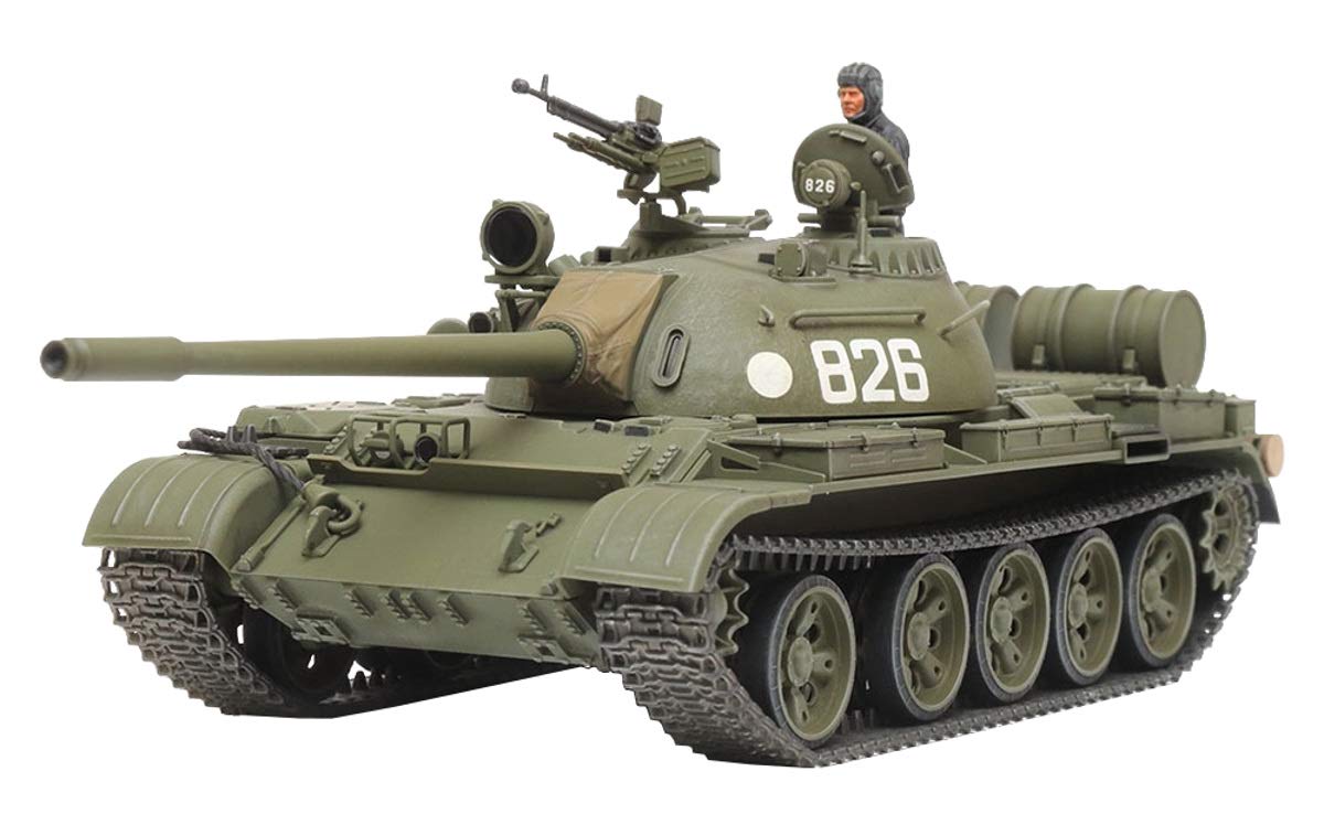 Tamiya 32598 Russian Medium Tank T55 1:48 Plastic Model Kit, Green