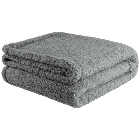 furrybaby Premium Fluffy Fleece Dog Blanket, Soft and Warm Pet Throw for Dogs & Cats Grey (Medium (80x100cm))