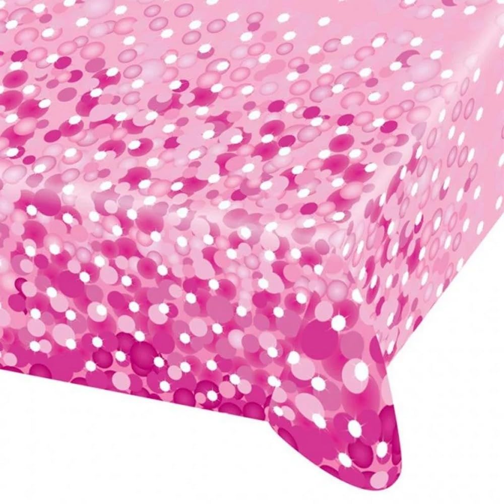 amscan International Pink Sparkle Party Paper Tablecover