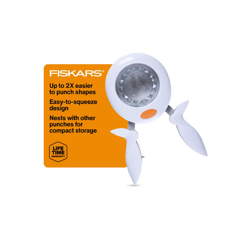Fiskars 1-Piece 2-inch Squeeze Punch X-Large-Seal of Approval