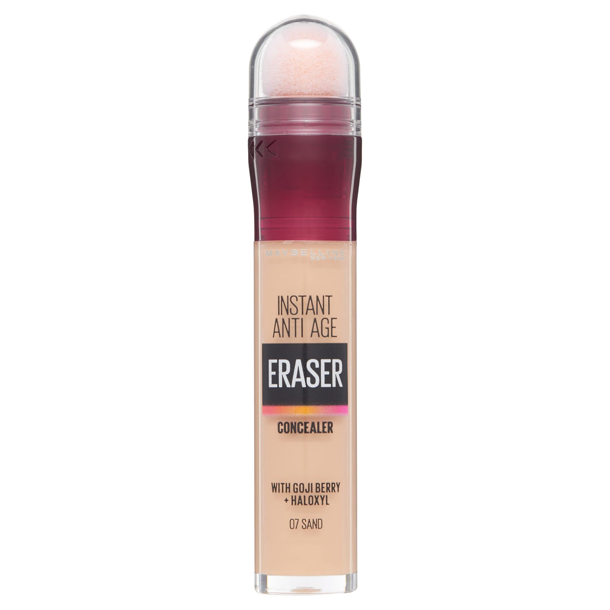 Maybelline Instant Anti Age Eraser Eye Concealer, Dark Circles and Blemish Concealer, Ultra Blendable Formula, 07 Sand