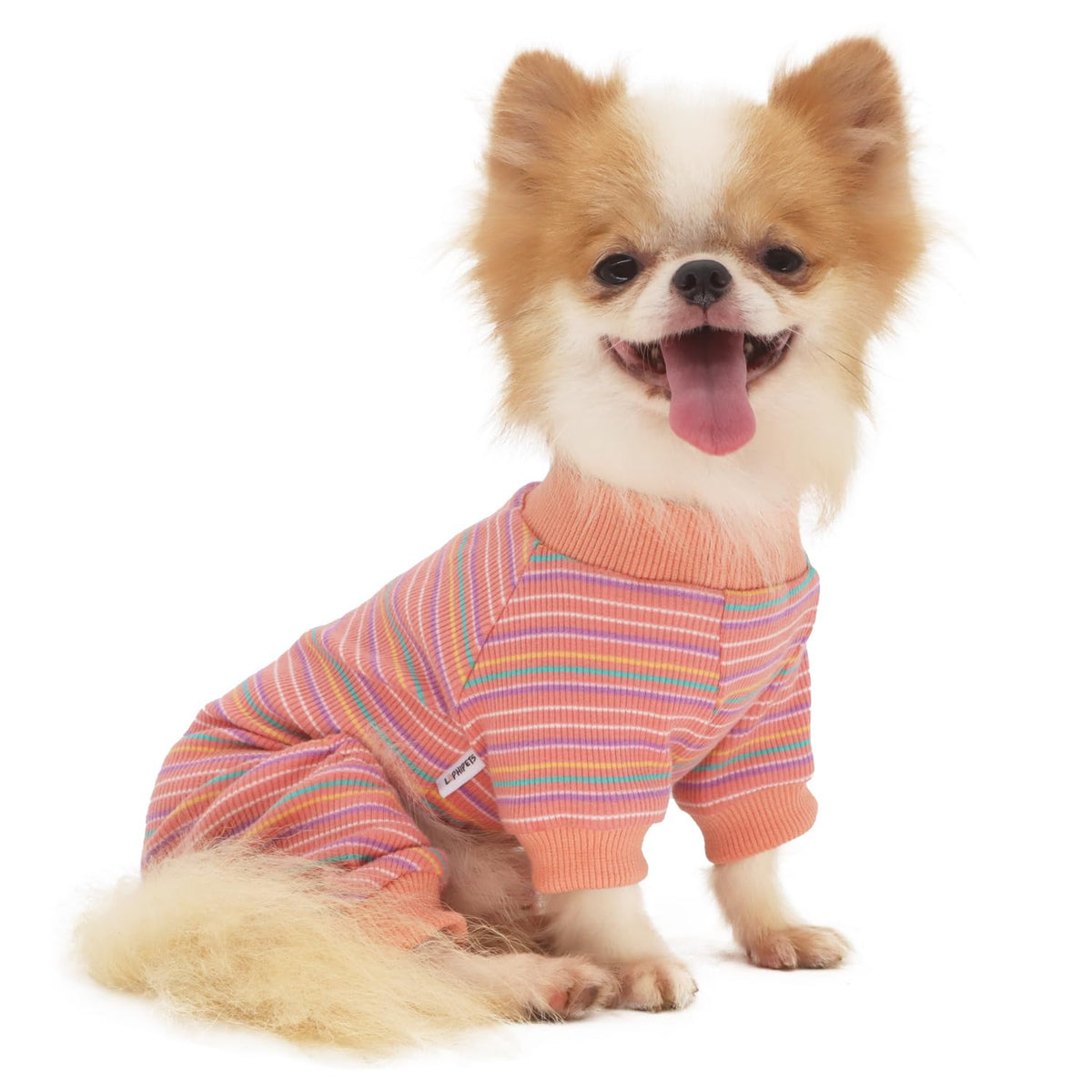 LOPHIPETS Dog Pajama Onesie for Small Chihuahua Yorkie Poodle Clothes Apparel-Pink/M