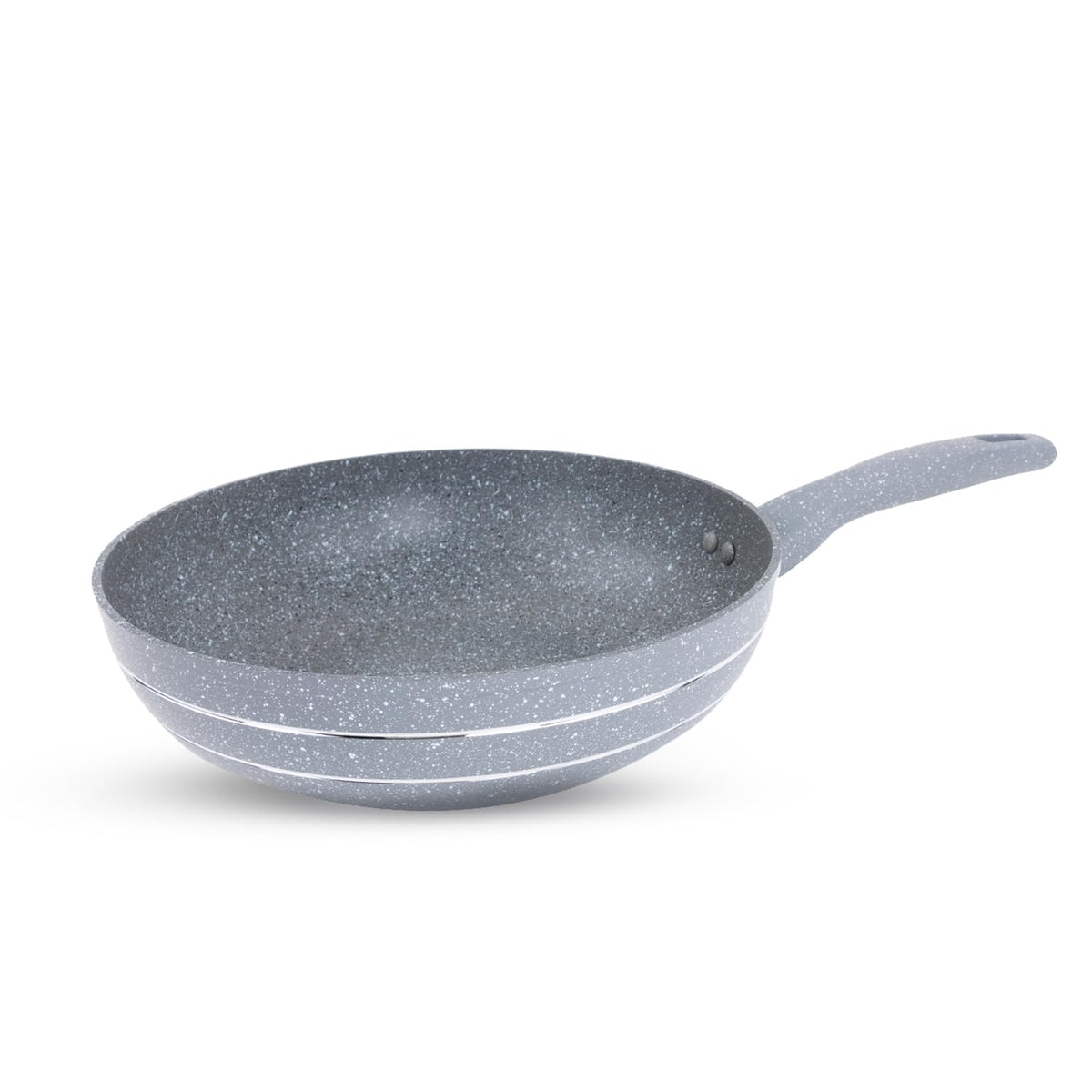 Royalford Forged Aluminium Wok Pan, 26 CM | Induction Safe Frying Pan with Durable Non-Stick Marble Coating | Saute/Frying pan with Heat-Resistant Handle | Stir Fry Cookware Pan, PFOA PTFE