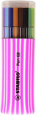 Premium Felt Tip Pen - STABILO Pen 68 - Set of 15 - Assorted Colours