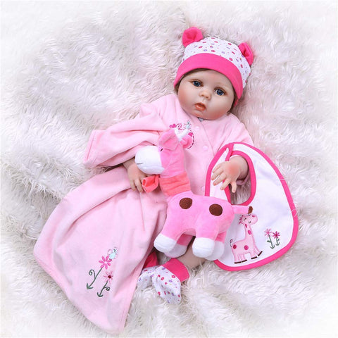 Reborn Baby Doll Girl Clothes 55 cm for 20-23 inch Reborn Dolls Clothing Outfit 7 Pieces Sets