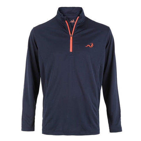 Woodworm Golf Mens 1/4 Zip Pullover/Sweater/Jumper Navy Blue/Red 3XL
