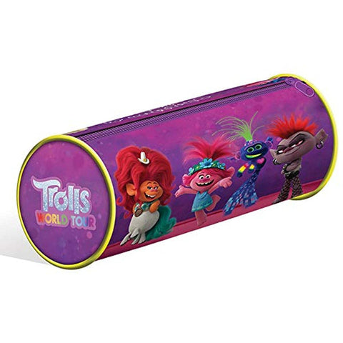 Universal 302629 Barrel Pencil Case | Dreamworks Trolls design | 1 Pc, Multicolour