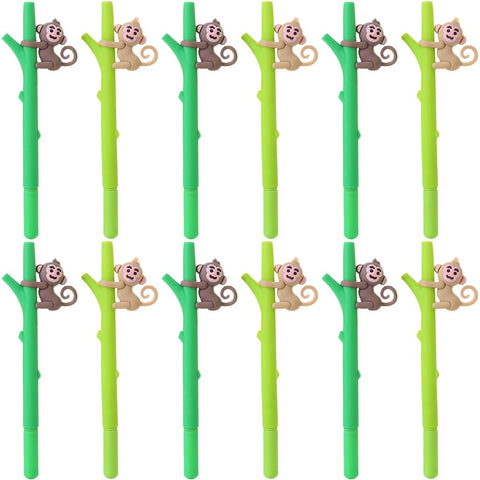 PLAFOPE 12pcs Monkey Gel Pen Gel Ink Pen Pens Business Writing Pen Student Pen Office Accessories Monkey Breast Pen Prizes Exchange Pens Lovely Sign Pens Writing Supply
