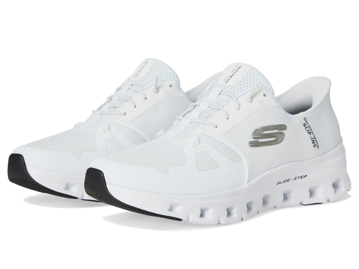 Skechers Sport Women's Women's Hands Free Slip-INS Glide-Step PRO Sneaker, WHT=White, 6.5