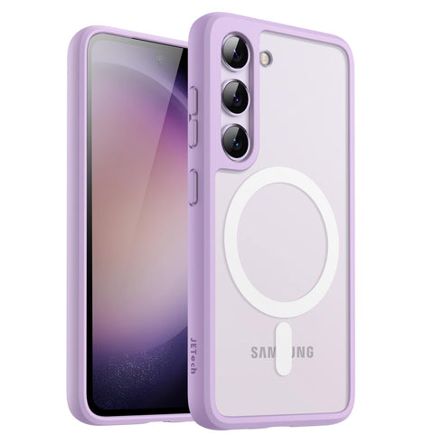 JETech Magnetic Case for Samsung Galaxy S23 5G 6.1-Inch, Compatible with MagSafe, Translucent Matte Back Shockproof Phone Cover (Lilac)