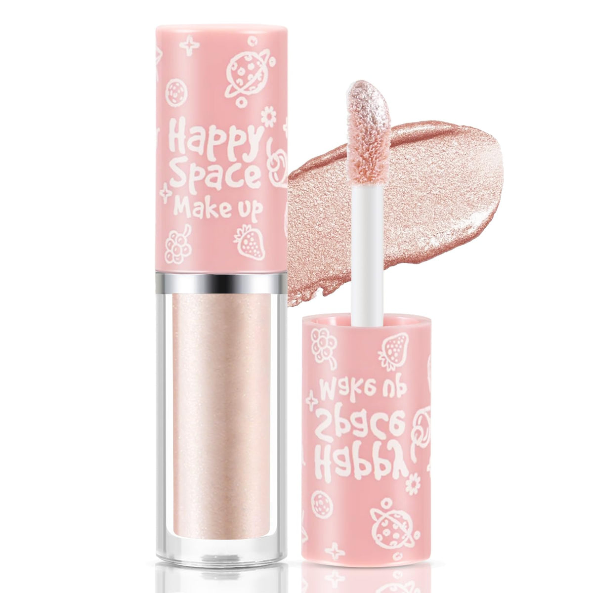 Apooliy Liquid Glitter Eyeshadow Waterproof Shimmer Eye Shadow,Quick-Drying,Long-Lasting,Creates High-Impact,Highlighter