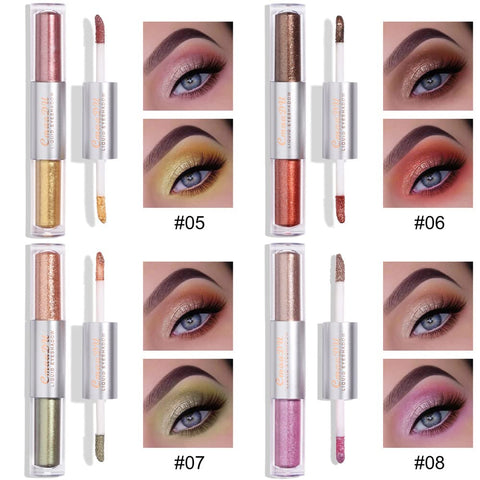 8 colors Liquid Glitter Eyeshadow,Long Lasting, Quick-Drying, Opaque, Gel-Based Eyeshadow For Creating High-Impact,Long Lasting Waterproof Eye Shadow Make Up (02)