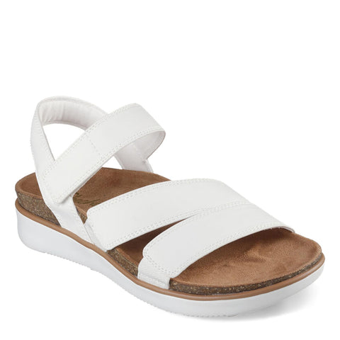 Skechers Women's Lifted Comfort Sandal, White, 7