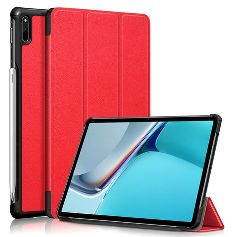 Kepuch Custer Case for Huawei MatePad 11" 2021,Ultra-Thin PU-Leather Hard Shell Cover for Huawei MatePad 11" 2021 - Red