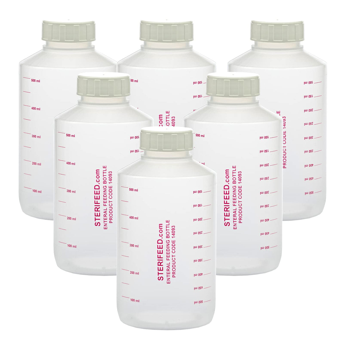 Sterifeed Baby Bottle, Enteral Feeding Bottle, Sterile, Reusable 500ml, Pack of 6