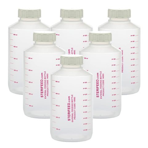 Sterifeed Baby Bottle, Enteral Feeding Bottle, Sterile, Reusable 500ml, Pack of 6