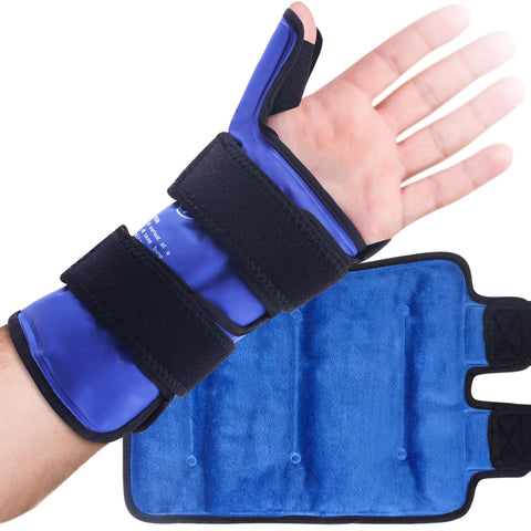 Hilph Large Thumb Wrist Ice Pack for Carpal Tunnel & Tenosynovitis. Reusable Gel Ice Wrap for Thumb, Wrist and Hand Pain Relief, Wrist Hot Cold Pack for Rheumatoid Arthritis, Swelling