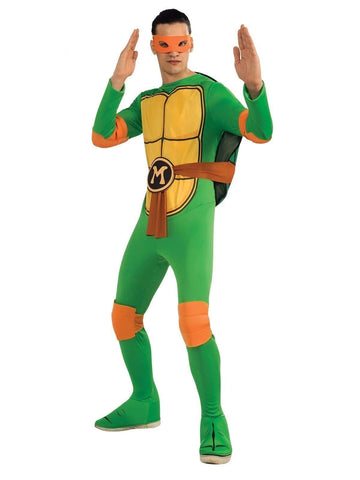 Rubies 887251STD Teenage Mutant Ninja Turtle Adult Michelangelo and Accessories Costume, Green, Default