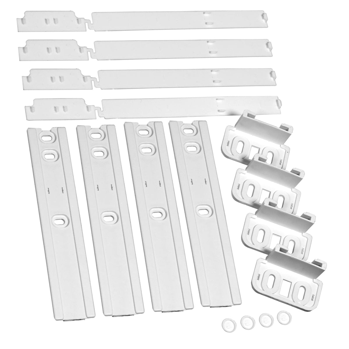 Spares2go Integrated Fridge Door Slide Mounting compatible with Beko Fixing Kit Slider (pack of 4)