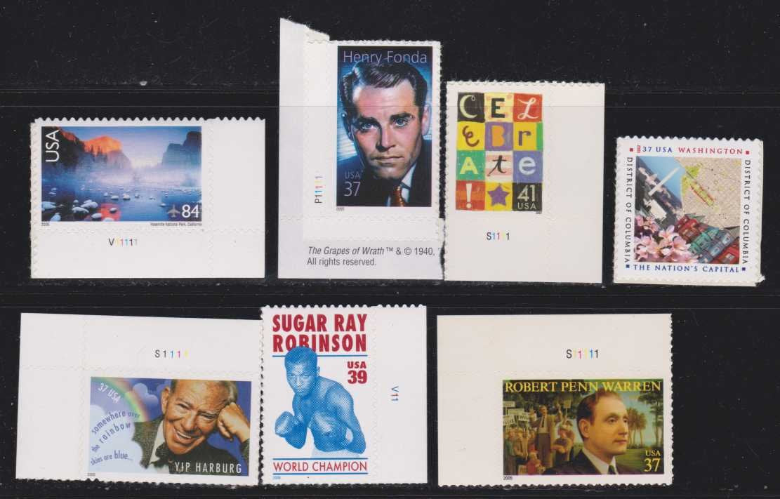Yip Harburg Robert Warren Henry Fonda And Sugar Ray Robinson USA Postage Stamps