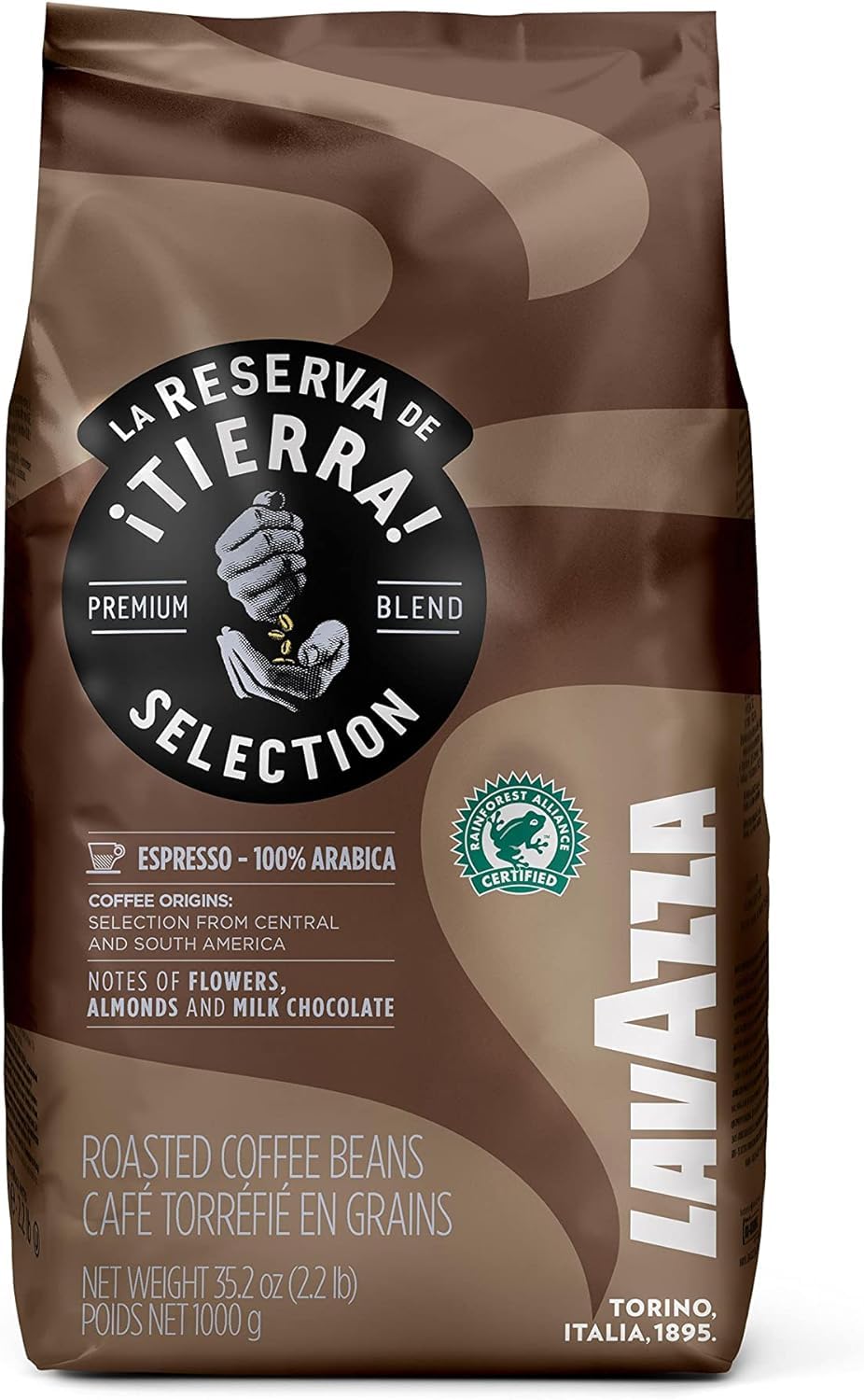 Lavazza Tierra Intenso Coffee Beans (6 Packs of 1Kg)