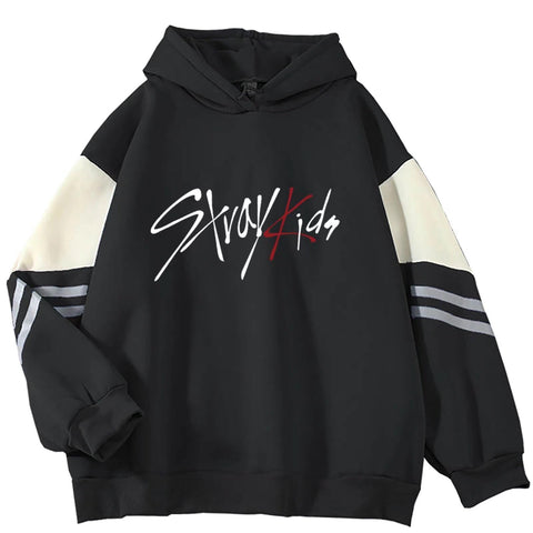 Kpop Felix Hyujin Jisung Woojin Hoodie Pullover Sweatshirt for Skz Merch Black-d