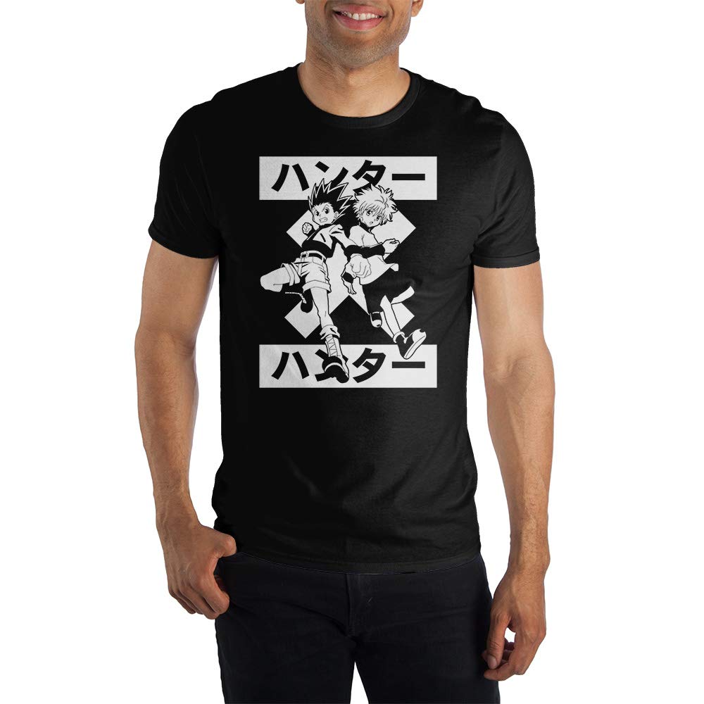HxH Hunter x Hunter Men's Black Tee T-Shirt Shirt-XX-Large