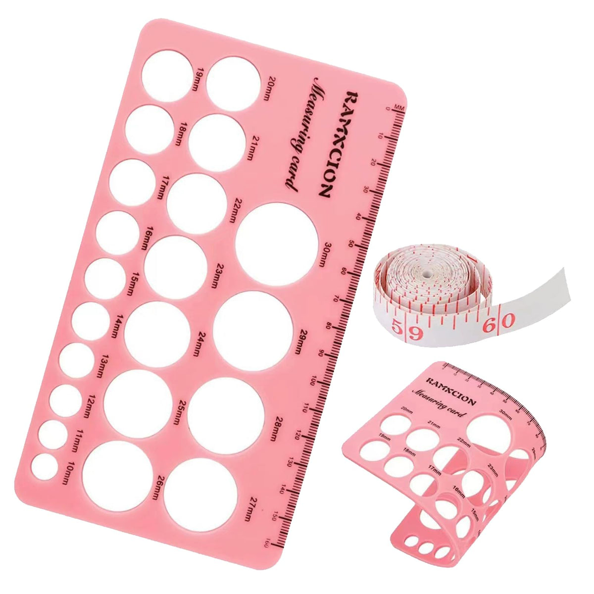 Nipple Ruler Set, Nipple Ruler, Breast Flange Measuring Tool, Flange Size Measuring Device for Nipples, Nipple Ruler for Flange Size Determination, Nipple Ruler for Flange Size