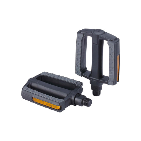 BBB Cycling Bike Pedals for City Bike Flat with Anti-Slip Rubber Bicycle Pedals 9/16" Pedals for Bike SteadyRider BDP-44