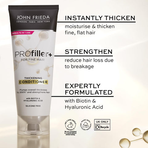 John Frieda PROfiller+ Thickening Conditioner for Thin, Fine Hair, 250ml