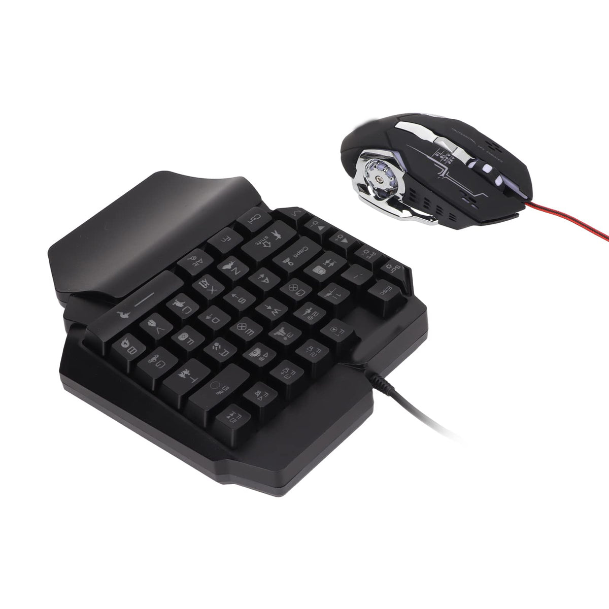 Gaming Keyboard Mouse Converter One Handed Keyboard Set Transformer Mobile Games Convertor for Keypad, One Handed Gaming Keyboard and Mouse (Mix SE Automatic Pressure Gun Set)